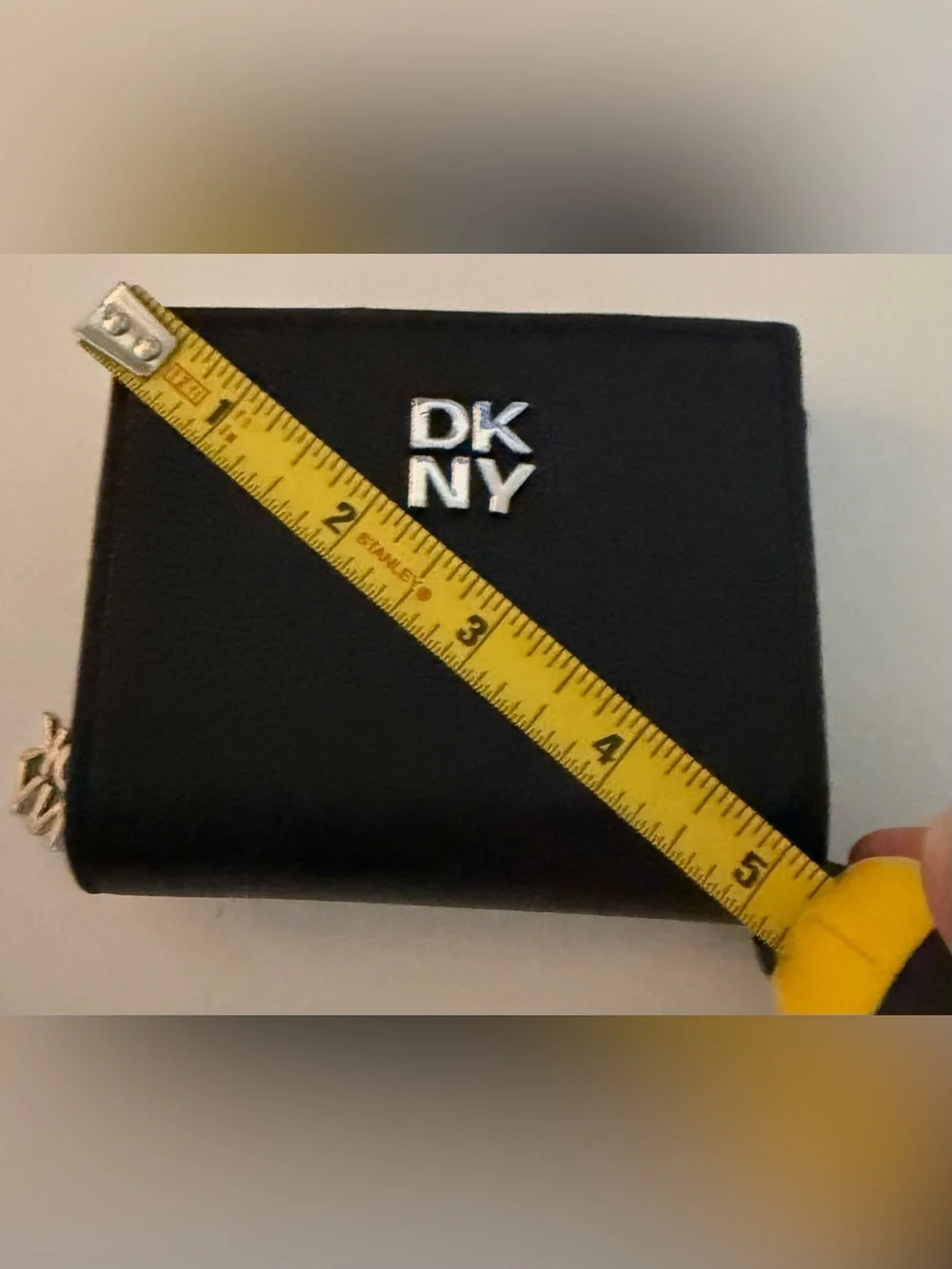 DKNY small compact black leather wallet